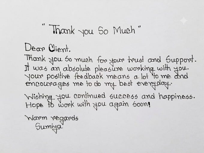 write anything with my beautiful handwriting