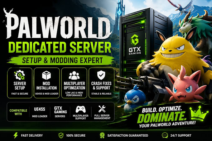 setup palworld server with mods ue4ss optimization support configure gtx gaming