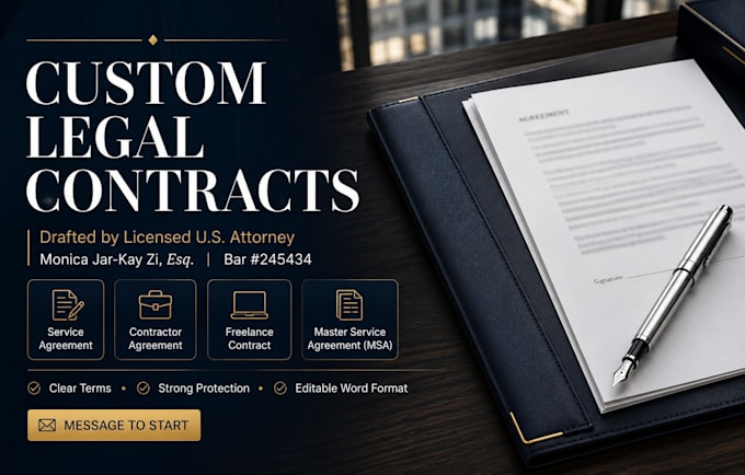 draft a binding client service and contractor agreement