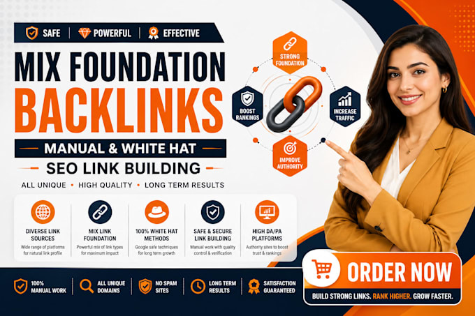 mix foundation backlinks manual and white hat SEO link building