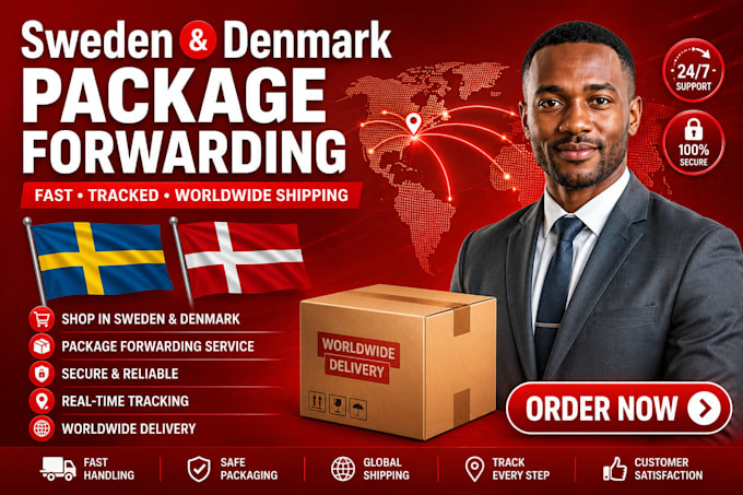 forward your packages from sweden and denmark worldwide