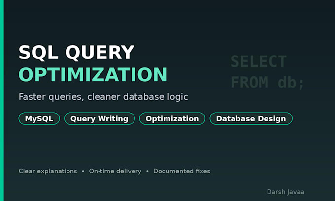 write and optimize sql queries for your database