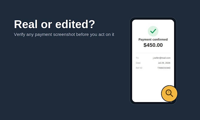 check if your payment screenshot is fake or edited