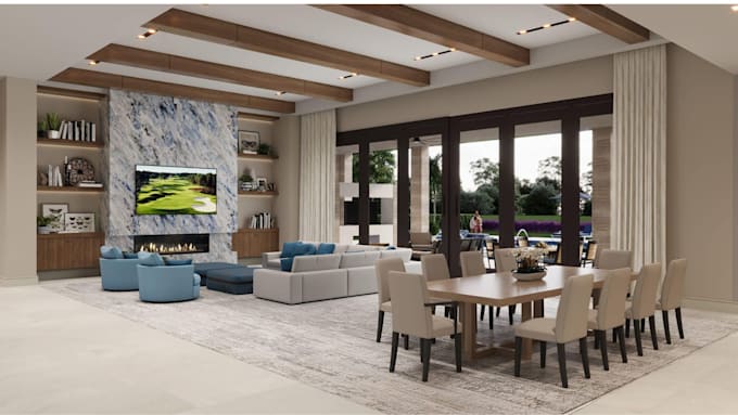 create realistic 3d interior design, lighting, rendering and modeling