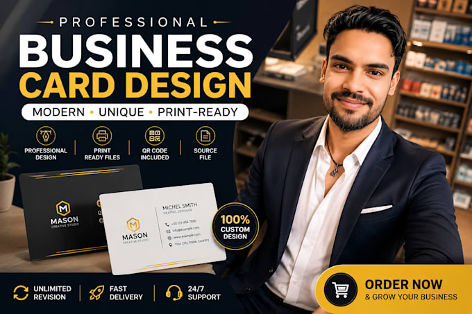 design modern professional business card and visiting card