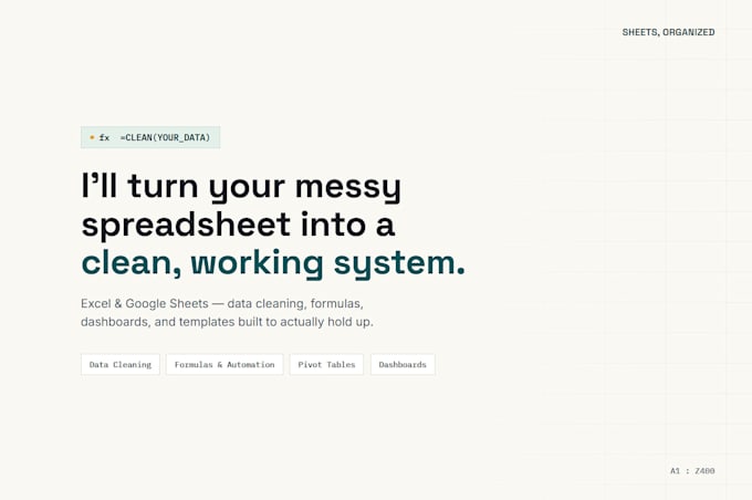 create and organize your excel spreadsheet or google sheets