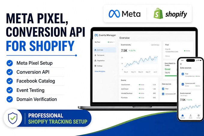 set up meta pixel, conversion API and facebook catalog for shopify
