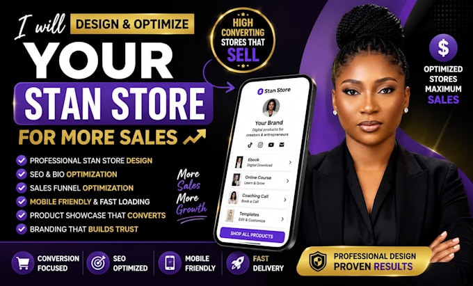 design and optimize your stan store for more sales