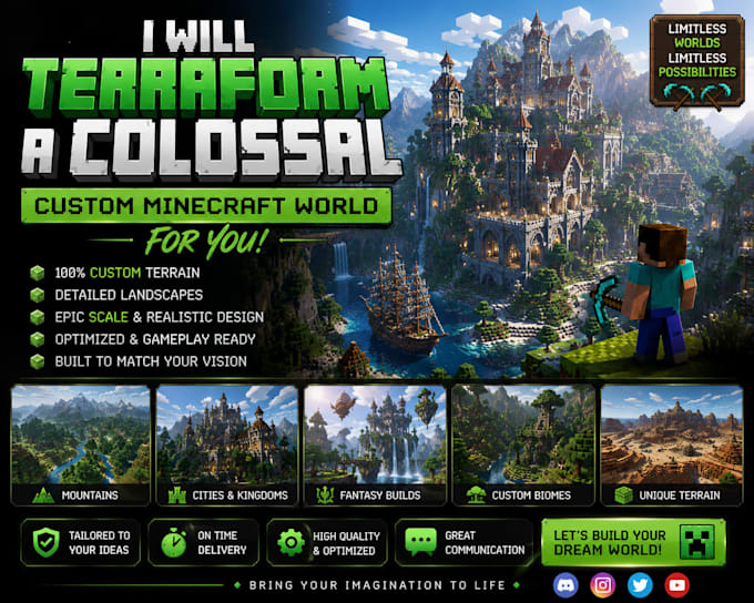 terraform a colossal custom minecraft world for you