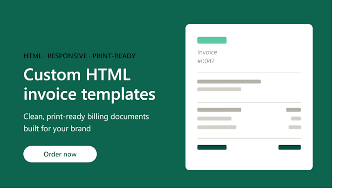 generate HTML for invoices