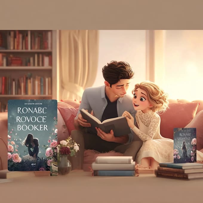 create character illustration for romance book cover