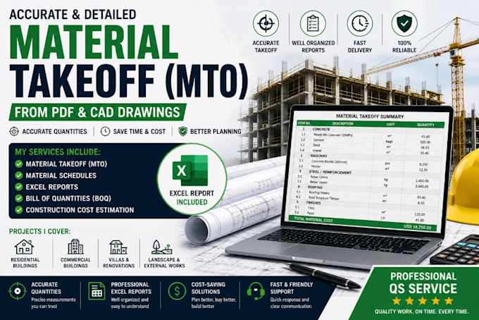 accurately a detailed material takeoff,mep estimate,construction cost estimation