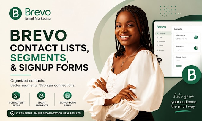 create brevo contact lists, segments, and signup forms
