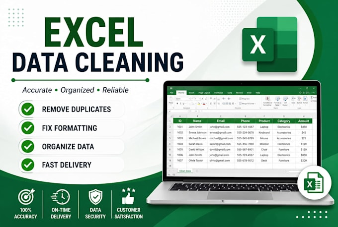 clean, format, and organize your excel or google sheets data