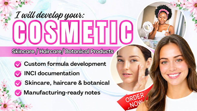 develop your formulas for cosmetic formulation, haircare, skincare, botanicals