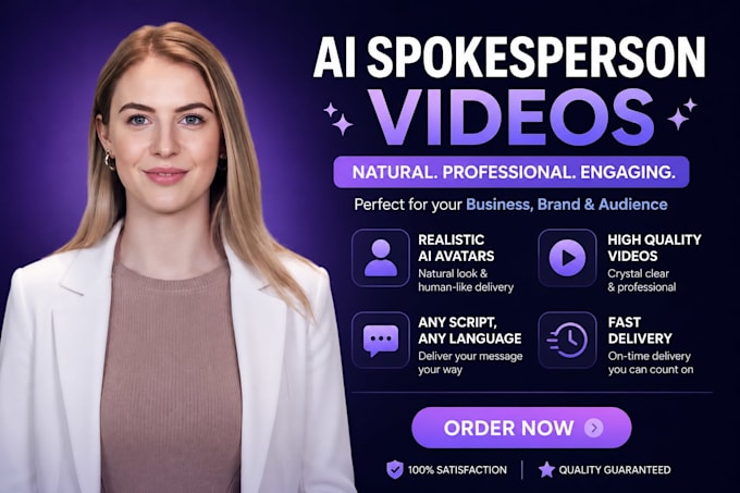 create hyper realistic ai female spokesperson video