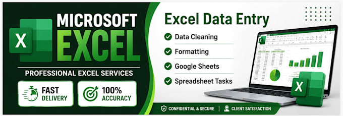 do microsoft excel data entry, data cleaning, formatting and spreadsheet