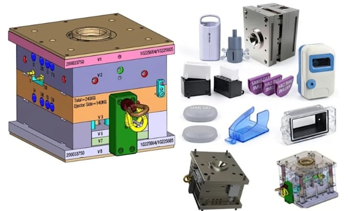 compression mold for rubber, silicone and composite materials