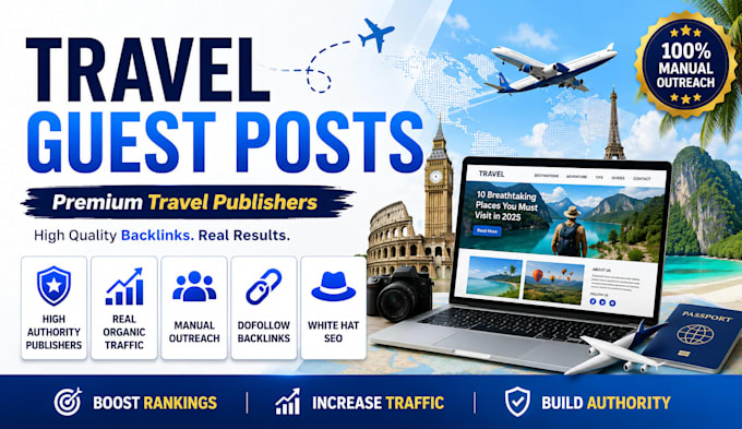 build premium travel backlinks through manual guest posting