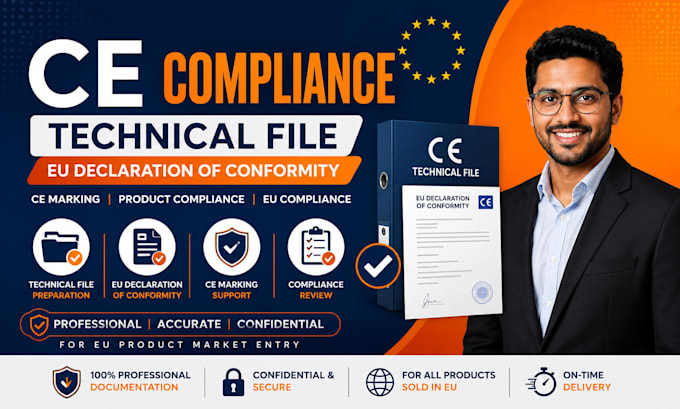 prepare ce technical file, ce marking and eu declaration of conformity