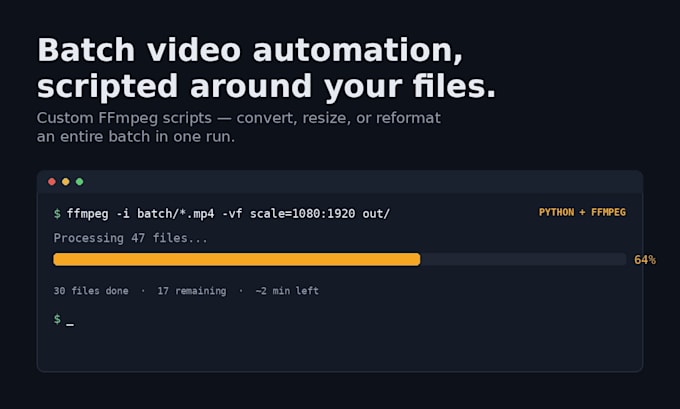 automate your video batch processing with ffmpeg scripts