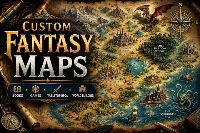 draw custom fantasy maps for books, games and tabletop rpgs