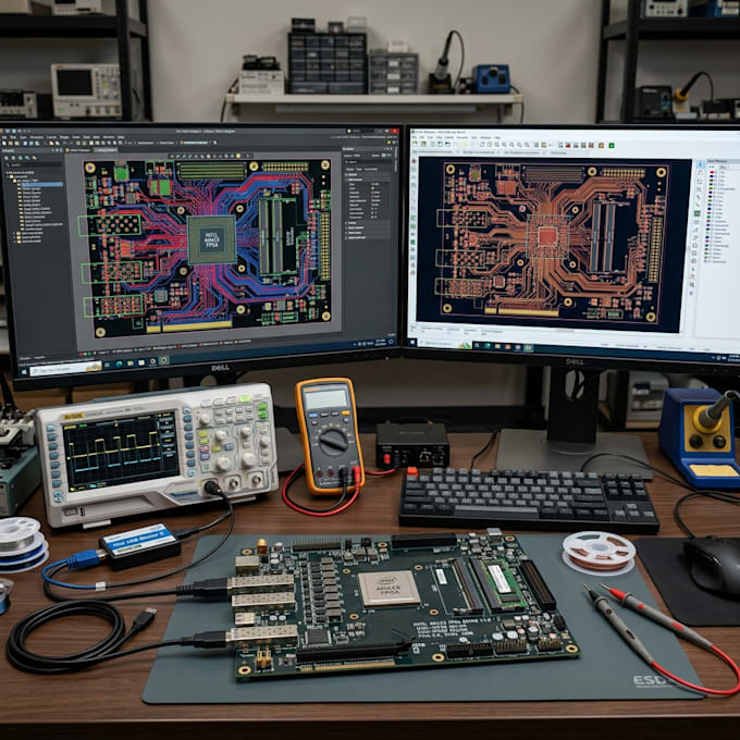 design high speed intel fpga pcb in altium and kicad
