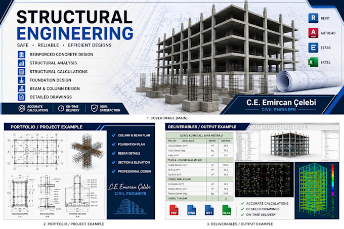 design reinforced concrete and structural engineering projects