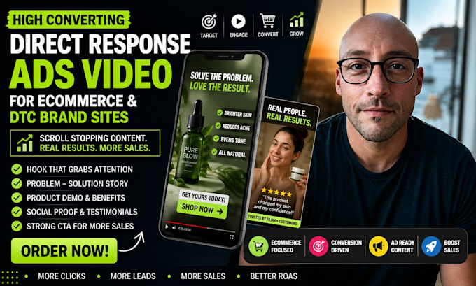 high converting direct response ads video for ecommerce and dtc brand sites