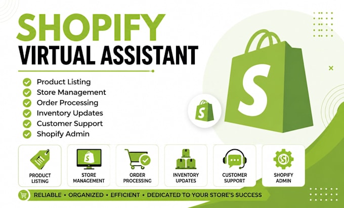 virtual assistant shopify VA personal asssistant store management