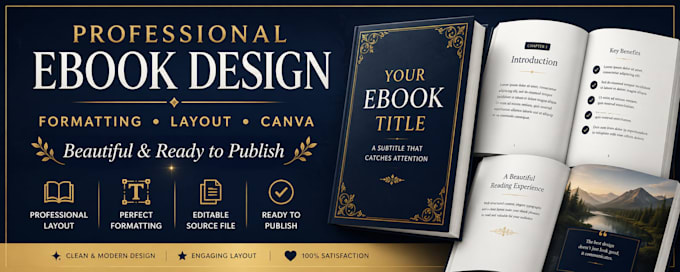 design and format a professional ebook in canva