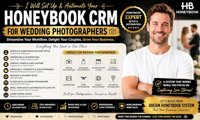 customize honeybook CRM for professional wedding photographers