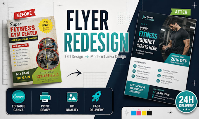 redesign your flyer into a modern editable canva design
