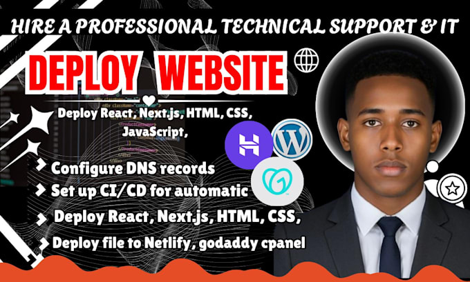deploy your website, connect domain on hostinger, godaddy, cpanel, vps, AWS