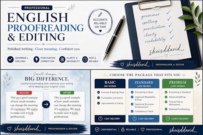 proofread and edit your english document