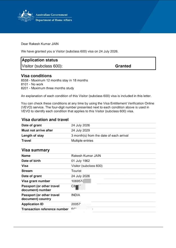 write a professional visa cover letter for any country