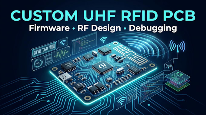 design custom uhf rfid pcb with firmware and debugging