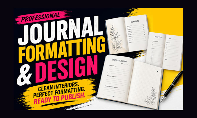format journal or planner interior for KDP print publishing