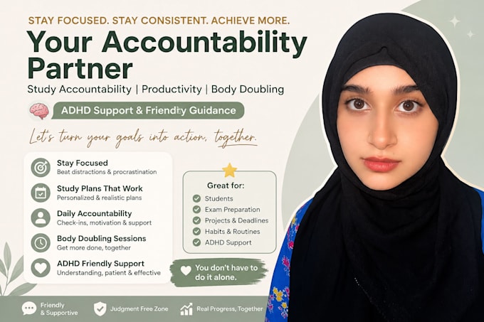 be your accountability partner and help you stay consistent
