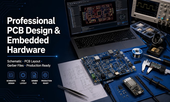 design professional pcb, schematics, and embedded hardware