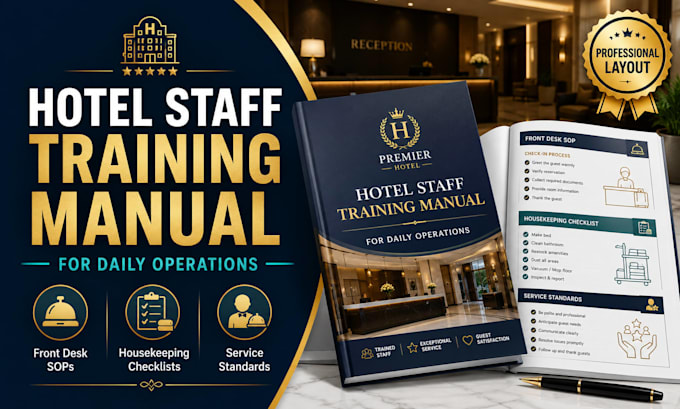 design a hotel staff training manual for daily operations