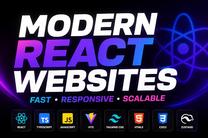build a modern react website or web application