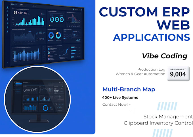 develop a custom erp system with dashboard