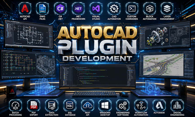develop autocad plugin, dwg automation c net engineering software