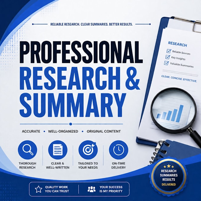 do internet research and write summaries