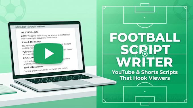 write engaging football content scripts for youtube