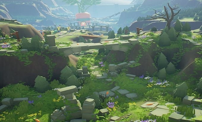 do unity3d game environment design, unity 3d scene  stylized 3d game level map