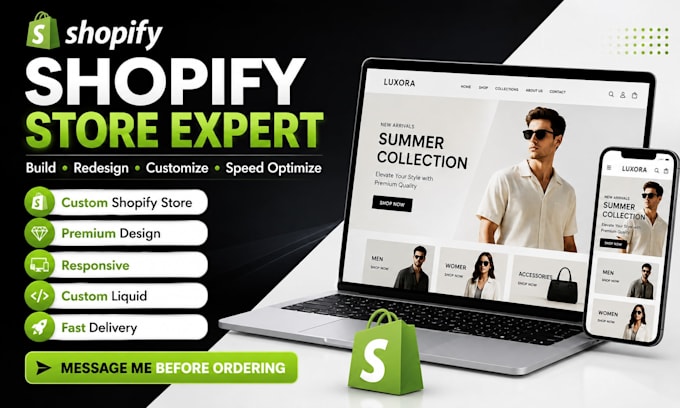 build, redesign and customize your shopify store professionally