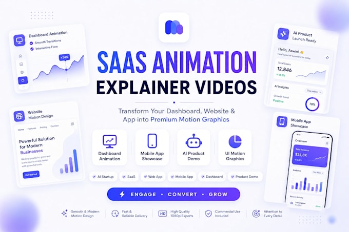 saas motion graphics animation