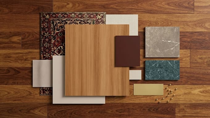 create a professional architectural material moodboard